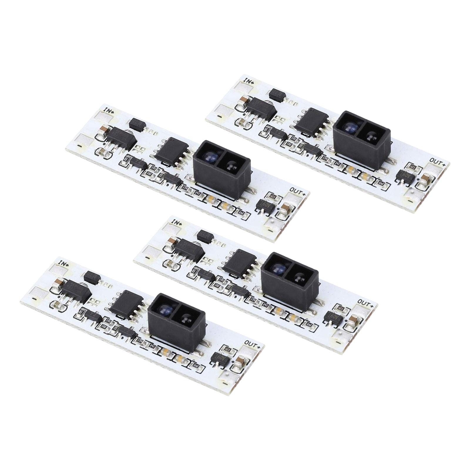 lacooooppia 4 Pieces Hand Sweep Transducer Module Touchless Control Convenient Practical Short Distance scan Transducer for Cabinet Light , A